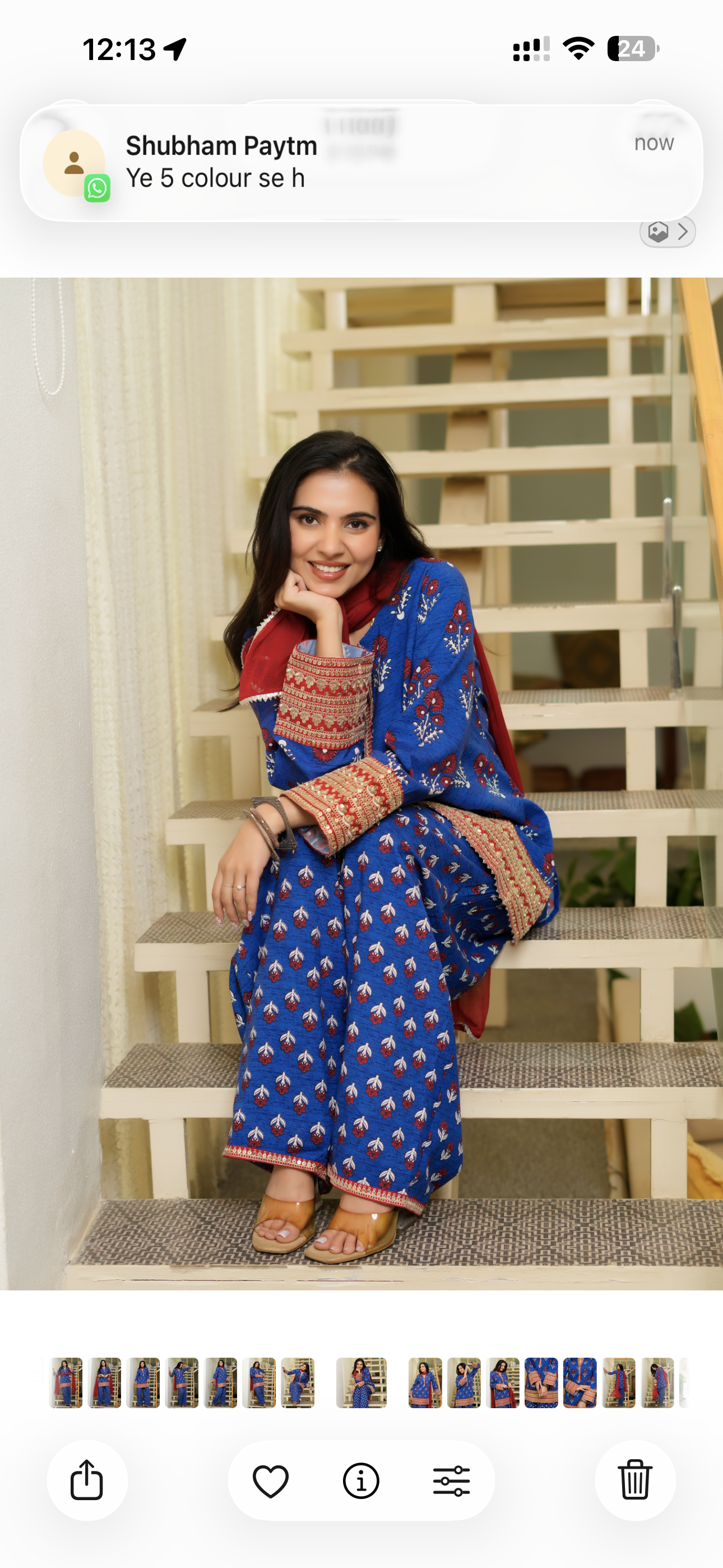 Blue buta print Farsi