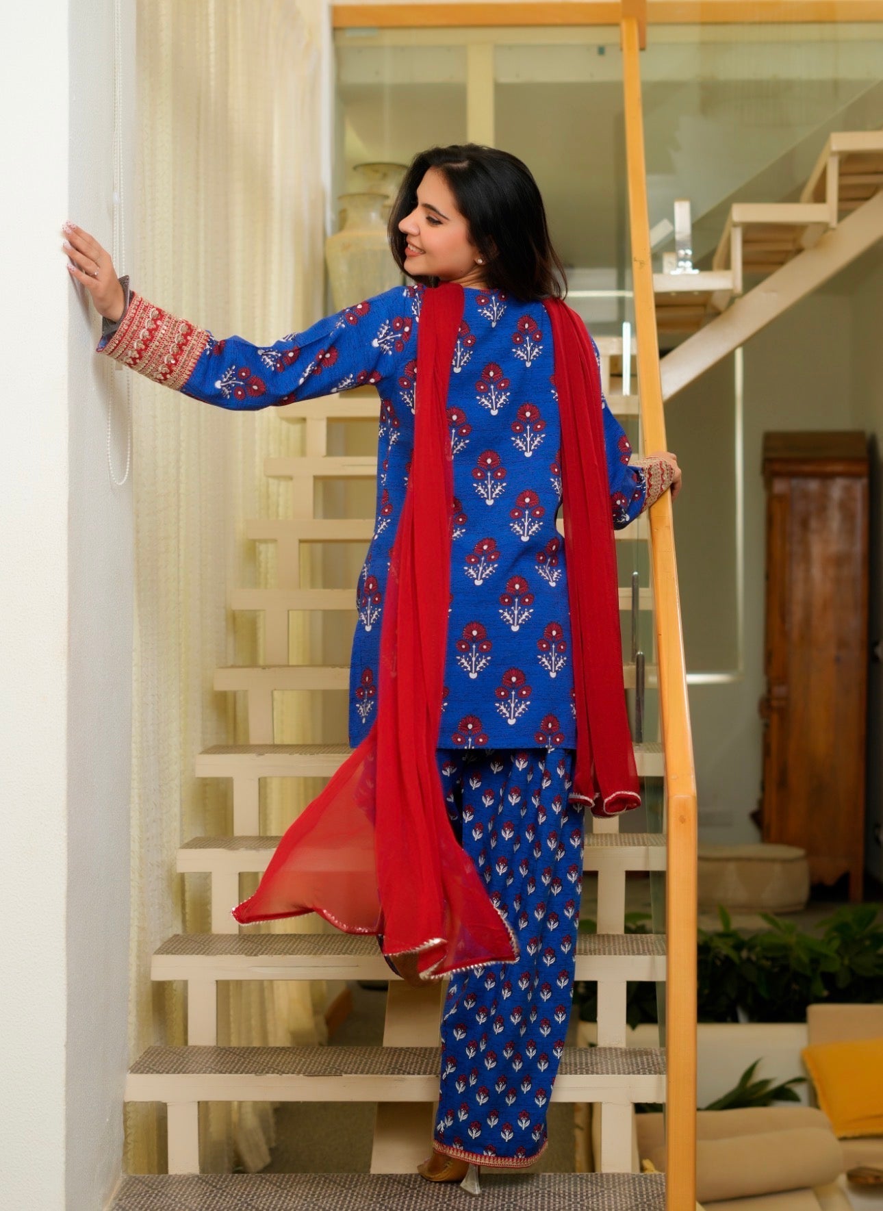 Blue buta print Farsi