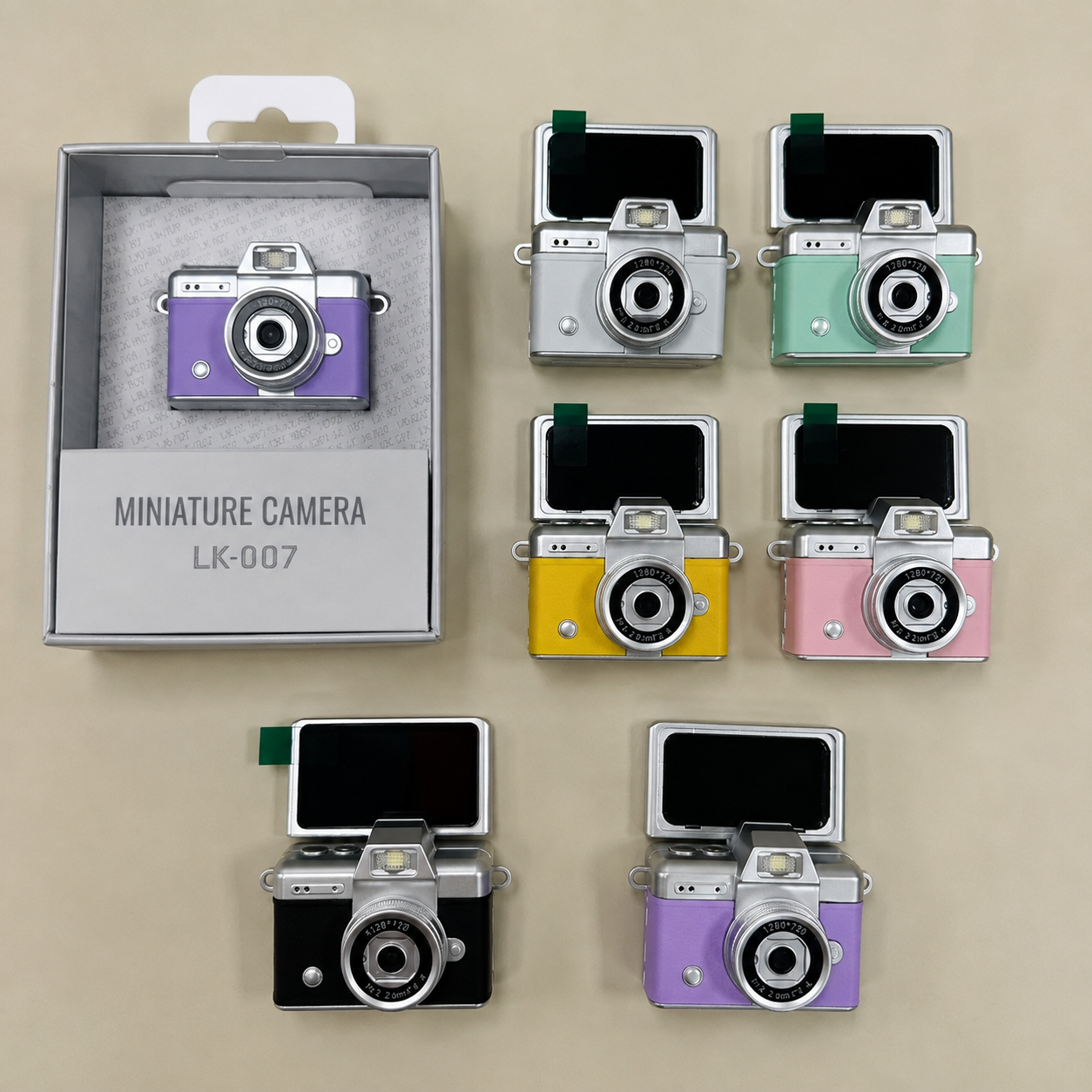 Mini flip digital keychain camera