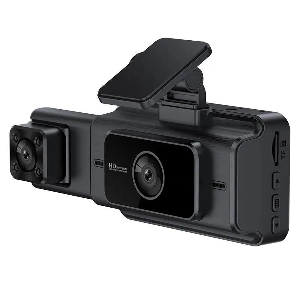 Full HD 1080P Car Dash Camera with Three Lenses | Video Recorder | WiFi app Control | Night Vision | Motion Detection and G Sensor |