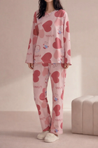 Pink All Over Big Hearts Night Suit For her The Ultimate Dream Wear Sleep Suit