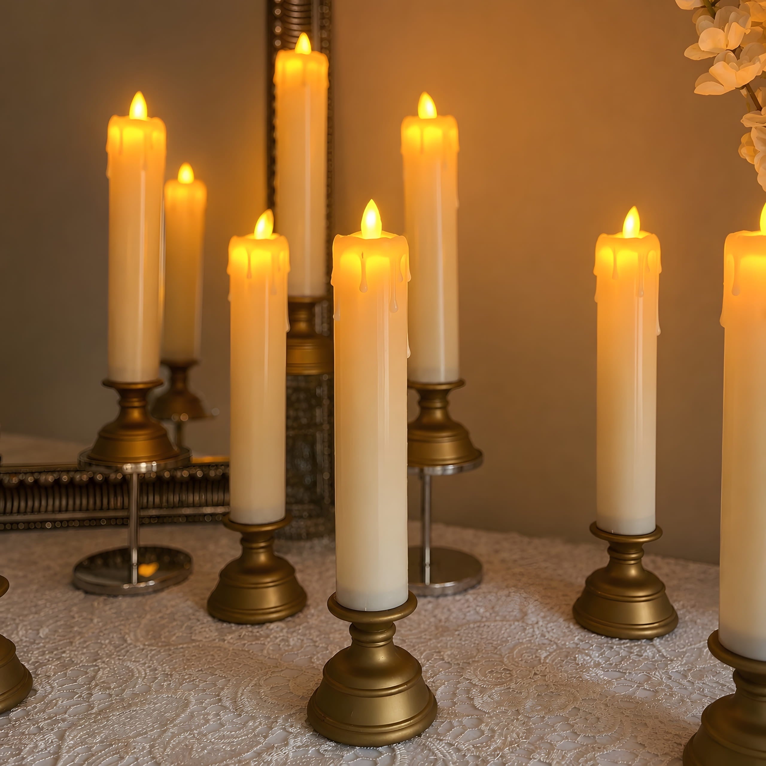 LED Pillar Candle With Stand