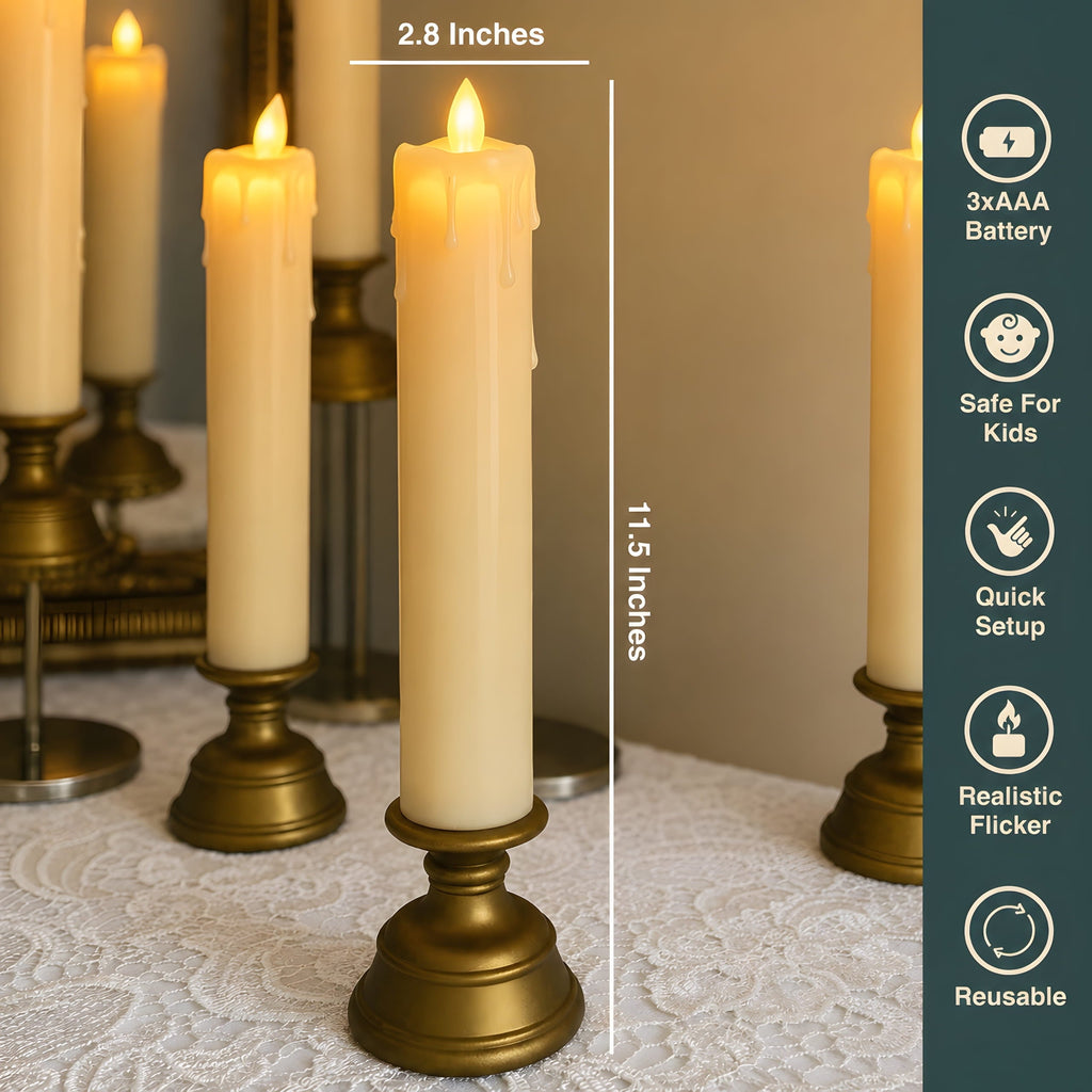 LED Pillar Candle With Stand